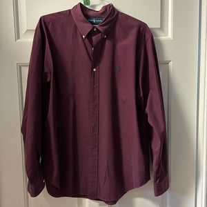 EUC Ralph Lauren XL Classic Fit Long Sleeve Maroon Button Down